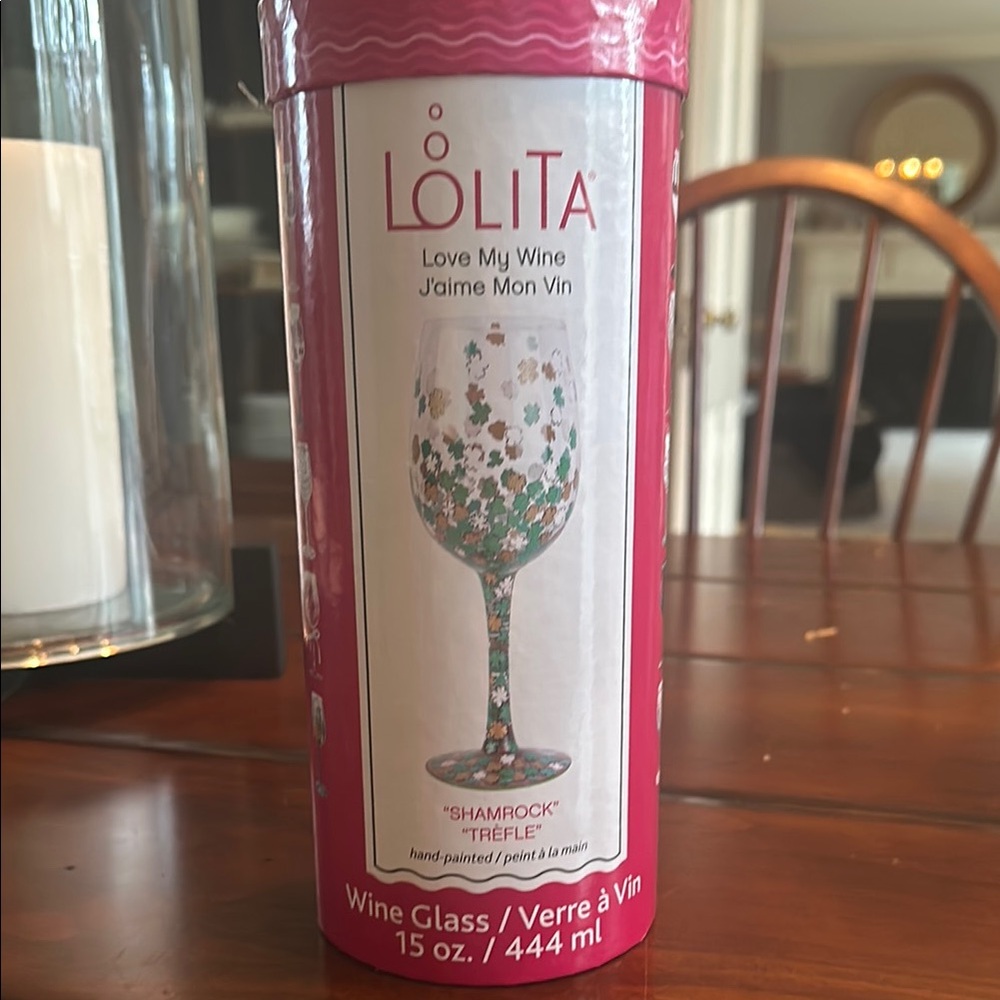 Lolita Shamrock Wine Glass